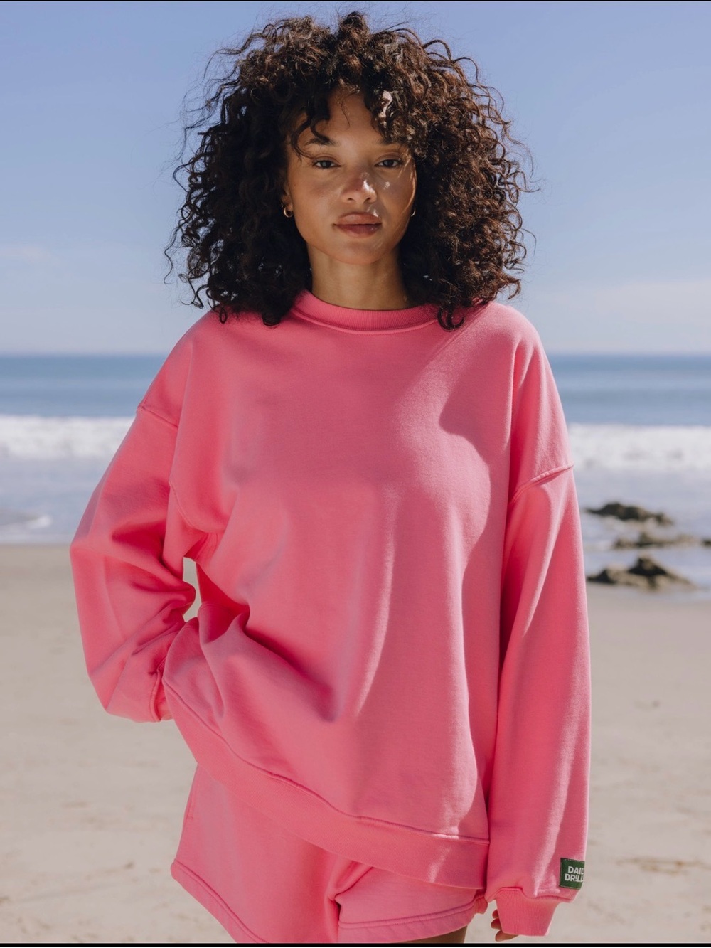 Daily Drills Pink Crewneck Sweatshirt